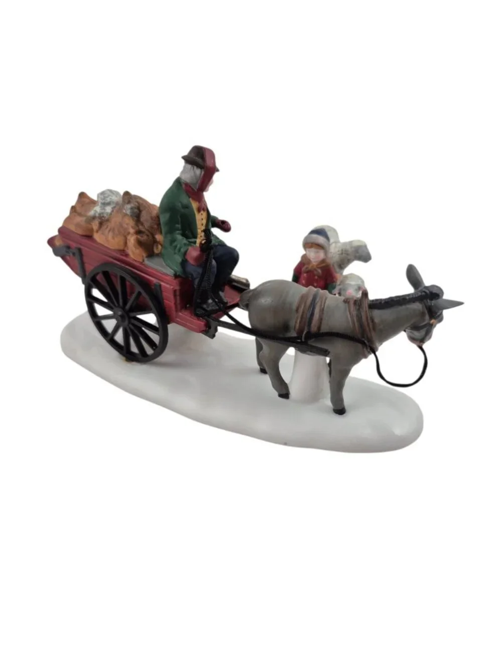 Department 56 Bringing Fleeces To The Mill 58190 Set of 2 Village Figures 1993